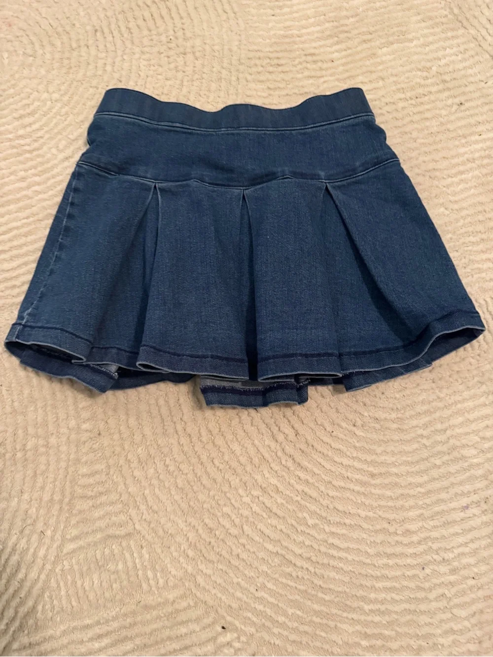 Carter’s Girls' Dark Blue Denim Pleated Skort